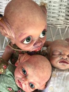 bebes reborn en valencia - dolly alive - kits Bispey, Beesley, Tinky de la escultora Cindy Musgrove